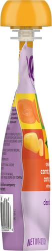 Plum Organics Stage 3 Organic Baby Food - Carrot, Sweet Potato, Corn, Pea, and Chicken - 4 oz Pouch - Organic Baby Food Pouch (Pack of 2)