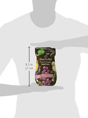Beech-Nut Melties Baby & Toddler Snack Melts, Banana Blueberry Green Bean, 1 oz (7 Pack)