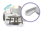 Kidkusion Baby Proof Edge Guards for Safety | Made in The USA | 18 Feet | Soft Gray | Edge Protectors for Furniture, Tables, Fireplaces | Heavy Duty Tape Included