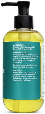 Pure Body Naturals Anti Cellulite Massage Oil, 8 fl oz | 100% Natural Cellulite Remover for Legs and Thighs | Chemical Free Firming Body Massage Oil for Women, Tightens Skin and Reduces Stretch Marks