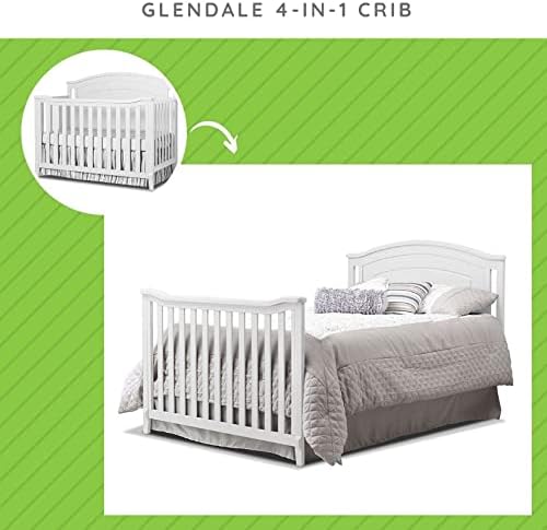 Full-Size Conversion Kit Bed Rails for Sorelle Convertible Cribs - Solid Wood Rail - Toddler and Adult Bed Rail for Full-Size Beds - Essential Nursery & Baby Furniture (Model #221, White)