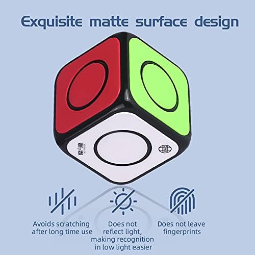 Cuberspeed QY Toys 1x1x1 Speed Cube 02 Black 1x1 Magic Cube Puzzle O2 Cube