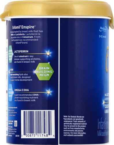 Enfamil Optimum (Enspire), Our Closest Formula to Breast Milk, Immune-Supporting Lactoferrin and Brain-Supporting DHA Baby Formula, Powder 20.5 Oz Tub (Pack of 3)