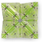 Speks Geode Pyramid 12-Piece Building Set - Peridot - Fun Desk Toy for Adults