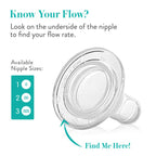 Evenflo Feeding Classic BPA-Free Silicone Fast Flow Nipples - 8 Months+, 6 Pack,Clear,6 Count (Pack of 1)