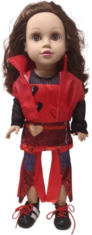 3pcs American Doll Clothes Gift for 18 inch Doll Clothes and Accessories, Including Top、Vest、Pants of Red Style