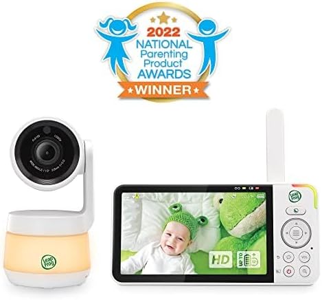 LeapFrog LF925HD Baby Monitor with Camera and Audio,1080p WiFi Remote Access Baby Monitor, 360° Pan & Tilt Camera, 8X Zoom, 5” 720p HD Display, Color Night Light &Vision, Two-Way Talk