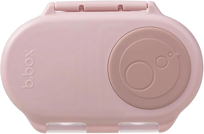 b.box Snack Box Reusable Snack Containers with Lids 2 compartments, Bento Box for kids and toddlers, Leakproof Lunch Box, BPA free and Dishwasher Safe Snack Container (Blush Crush, 1 3/4 Cup)