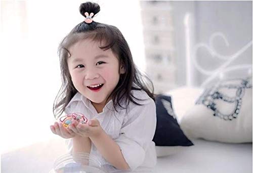 100pcs Mix Colors Girl's Elastic Hair Ties Soft Rubber Bands Hair Bands Holders Pigtails Hair Accessories for Girls Infants Toddlers Kids Teens and Children (Random color)