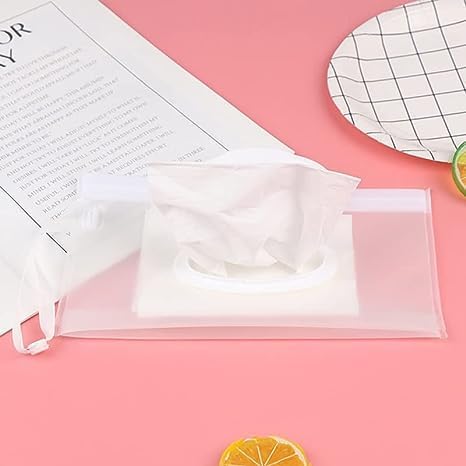 White Baby Wipe Case Travel Holder Keeps Wipes Moist Set of Wet Wipes Holders Cases Portable Travel On The Go Refillable Dispenser Container Diaper Wipe Holders