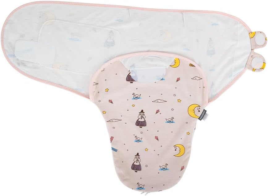 HOUSBAY 100% Cotton Baby Swaddle Sleep Sacks for Newborn Swaddling Blankets Adjustable 2-Way Zipper 1 Pack（Medium/Large | 3-6 Months）