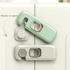 2x Child Kid Lock Fridge, Freezer, Cabinet Catch Baby Safety Lock Door Safe (Green)