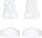 4PCS M5 Breast Pump Replacement Parts,2pcs Silicone Duckbill Valve & 2pcs Silicone Diaphragm Compatible with Momcozy M5 Wearable Breastpump, Mom Cozy Breastfeeding Essential Accessories