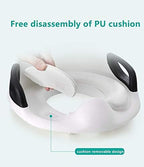 Potty Training Seat for Boys Girls Kids Toddlers Toilet Training Seat Potty Seat for Baby with Detachable Soft Cushion Sturdy Handle and Backrest (White)