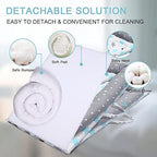 Lounger for Newborn, Newborn Lounger for 0-24 Months, Breathable & Portable Infant Nest - Soft Infant Floor Seat Cover for Travel (Leaves)