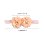 FZBNSRKO Baby Girls Floral Headbands Set,15 Pack Mixed Baby Chiffon Headbands Baby Girl Flower Headband Elastic Hairband for Newborn Toddler Hair Accessories(2 flowers)