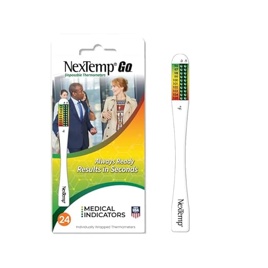 NexTemp® Go - Ready When You are - Single-Use Disposable Thermometers - Results in Seconds, for Work, Home, & Travel (24-Pack (Farenheit))