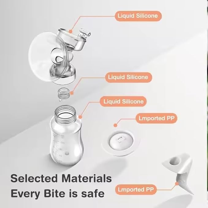 Manual Breast Pump Portable Breastfeeding Pump for Travel, Compact & Easy-to-Use Milk Extractor, Comfortable Handheld Pump for Nursing Moms with Breast Shield 5 Fl Oz/150ml+Lid