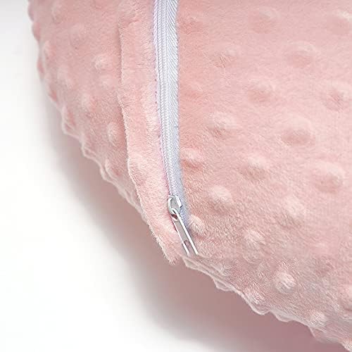 iEvolve Minky Nursing Pillow Cover Breast Feeding Pillow Cover Slipcover U Shape for Baby Boy Girl,Cover Only(Babyblue&White, Pack of 2)