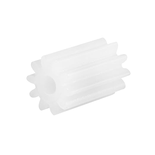 uxcell 50pcs Plastic Gears White 10 Teeth Model 102A Reduction Gear Plastic Worm Gears for RC Car Robot Motors