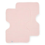 Little Unicorn Ultra-Absorbent Premium Burp Cloth 2 Pack | Soft on Baby's Skin | Larger Size | Ergonomic Design | Set of 2 (Light Pink)