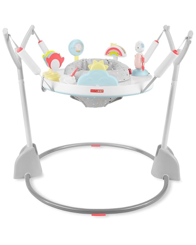 Skip Hop Baby Activity Play Bouncer for Baby Ages 4m+ Silver Lining Cloud, Foldable