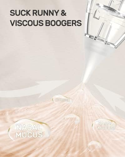 HEYVALUE Nasal Aspirator for Baby, Electric Baby Nose Sucker, Automatic Nose Cleaner with 3 Silicone Tips, Adjustable Suction Level and Music Soothing Function