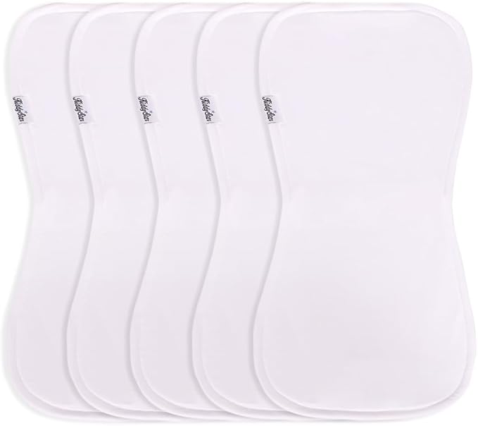 Premium 5-Pack Large Organic Cotton Burp Cloths – 3 Layers, Ultra Soft & Absorbent Burping Towel, Shoulder Towel & Hand Towel