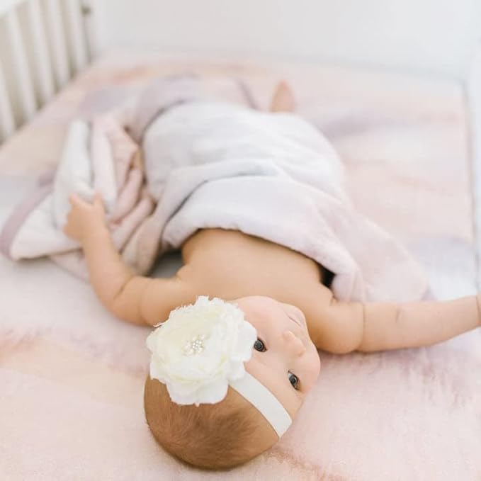 Oilo Crib Sheet, Breathable, Fitted, Turkish Cotton Jersey, 300 Thread Count, Machine Washable, Fits Standard Crib (28" x 52" x 6"), Toddler Bedding, Girl, Boy, & Neutral Nursery Design, Sandstone