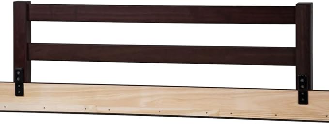 Safety Guard Rail for Baby, Kids, and Children - Solid Wood Safety Bed Rail for Toddlers - Easy Installation - Premium Protection for Bunk, Twin, Full, Queen and King Size Beds - (Harvest Brown)