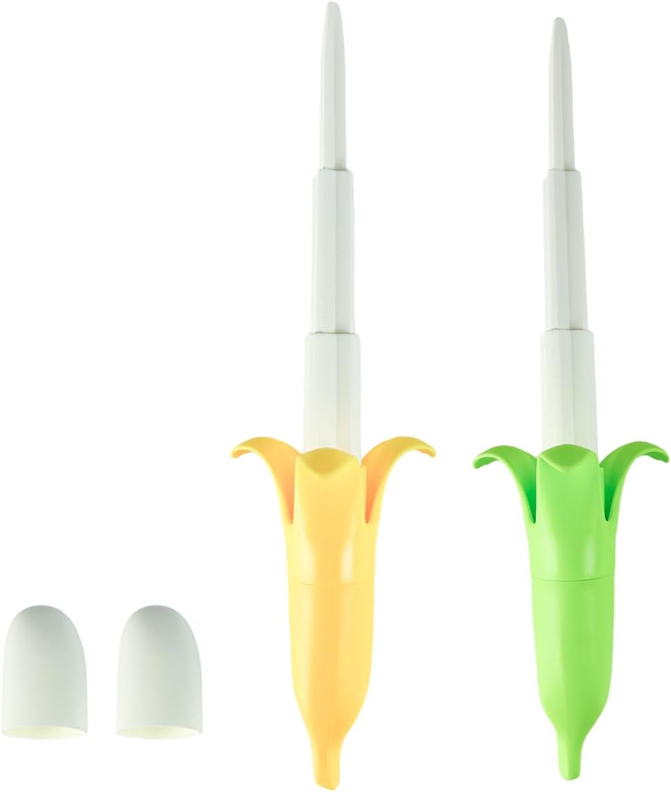 3D Printed Retractable Samurai Sword Fidget Toy Model for Decompression and Creative Play - Unique Plastic EDC Gift Small Banana Sword Green+Yellow