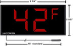 Large Display Thermometer Made in The U.S.A with 4" Digits for Extra Large Display, Thermometer Displays in °C or °F. Large LED Temperature Display(2 Digit Model)
