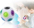 CuberSpeed Rainbow Ball Magic Cube Fidget Toy Puzzle Magic Rainbow Ball Puzzle Fun Fidget