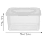 VICASKY 2pcs Baby & Adult Wipes Dispenser Holder - Non-Slip Refillable Tissue Box Case Container with Sealing Lid, Keeps Wipes Dry & Fresh, Bathroom Organizer - 7.67" x 4.92" x 4.33