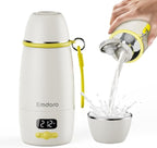 Portable Bottle Warmer for Travel, 212℉ Boil & 149℉ Pasteurization, 17.5oz Milk Warmer for Baby with Temp Control, 16000mAh Bottle Warmer On The Go, Portable Milk and Water Warmer