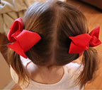 CÉLLOT 50 Pieces 4.5 Inch Hair Bows for Girls Clips Grosgrain Ribbon Boutique Hair Bow Alligator Clips For Girls Teens Toddlers Kids in Pairs