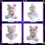Glow Guards 12'' Light up Rainbow Piggy Stuffed Animal,LED Soft Farm Animal Pig Plush Toy with Night Lights,Ideal Children's Day Birthday Hoilday Gift for Toddler Kids