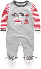 Kiddiezoom Baby and Toddler Boys'Snug Fit Footed One-Piece Romper Jumpsuit Cotton Cotton Footed Outfit