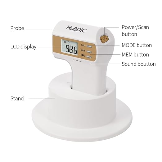 Medical Grade Infrared Non-Contact Forehead Thermometer, Digital Infrared Thermometer for Adults and Kids, Touchless Baby Thermometer, LCD Display and Memory Function (Gold)