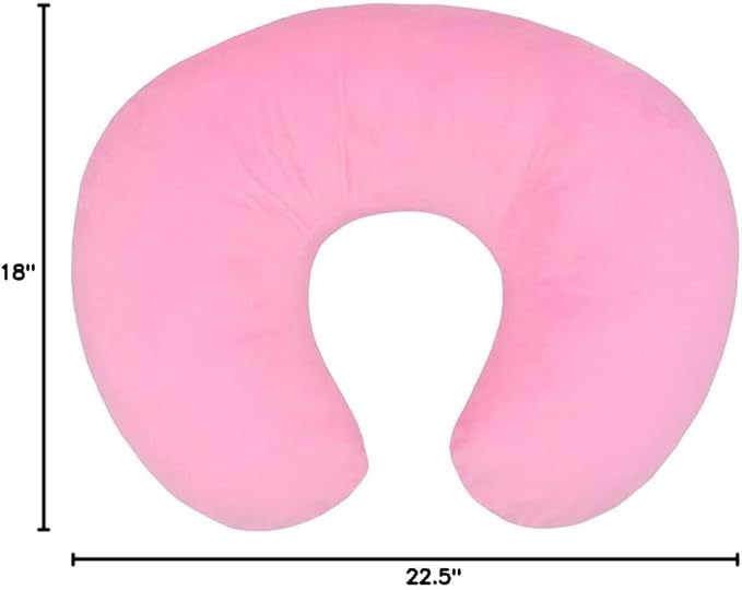 Nursing Pillow and Positioner, Breastfeeding, Bottle Feeding, Baby Sitting Support with Removable Ultra Soft Minky Cover, Tummy Time Support for Baby Boys and Girls