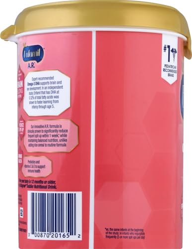 Enfamil A.R. Baby Formula, Added Rice Starch Formula to Reduce Reflux & Spit-Up, DHA for Brain Development, Probiotics to Support Digestive & Immune Health, Baby Milk, 19.5 Oz (Pack of 3)