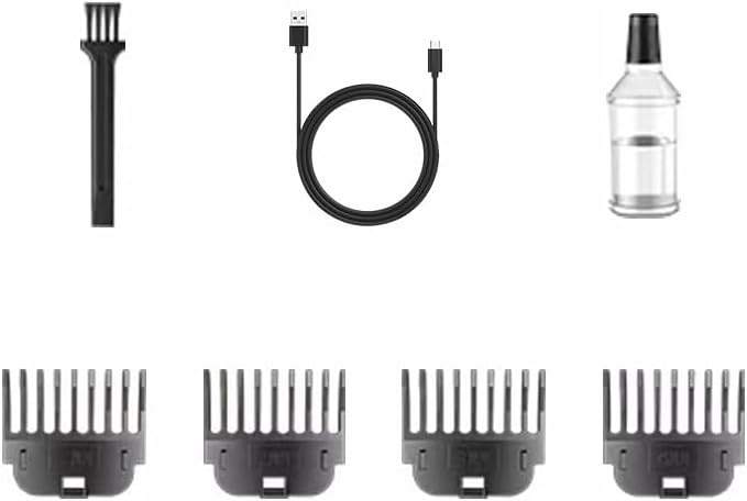 Electric Professional Hair Clipper and Shaving kit （Rubber biack Regular Color Box）