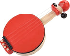 PlanToys Wooden Banjo Musical Toy Stringed Instrument (6411) | Sustainably Made from Rubberwood and Non-Toxic Paints and Dyes