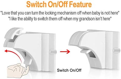 Vmaisi Adhesive Magnetic Locks for Cabinets & Drawers (24 Pack and 4 Keys + Cradle)