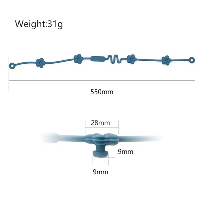 3Pcs Baby Silicone Teether Toy Set - Food-Grade Silicone Teething Relief Toys,Wooden Ring Teether Cute Bear Toy and Toy Straps for Babies 3-12 Months (Bright Beige)