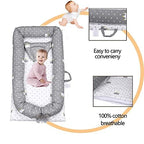 Lounger for Newborn, Newborn Lounger for 0-24 Months, Breathable & Portable Infant Nest - Soft Infant Floor Seat Cover for Travel (Crown)