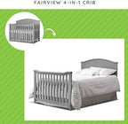 Full-Size Conversion Kit Bed Rails for Sorelle Convertible Cribs - Solid Wood Rail - Toddler and Adult Bed Rail for Full-Size Beds - Essential Nursery & Baby Furniture (Model #221, Gray)