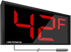 Large Display Thermometer Made in The U.S.A with 4" Digits for Extra Large Display, Thermometer Displays in °C or °F. Large LED Temperature Display(2 Digit Model)
