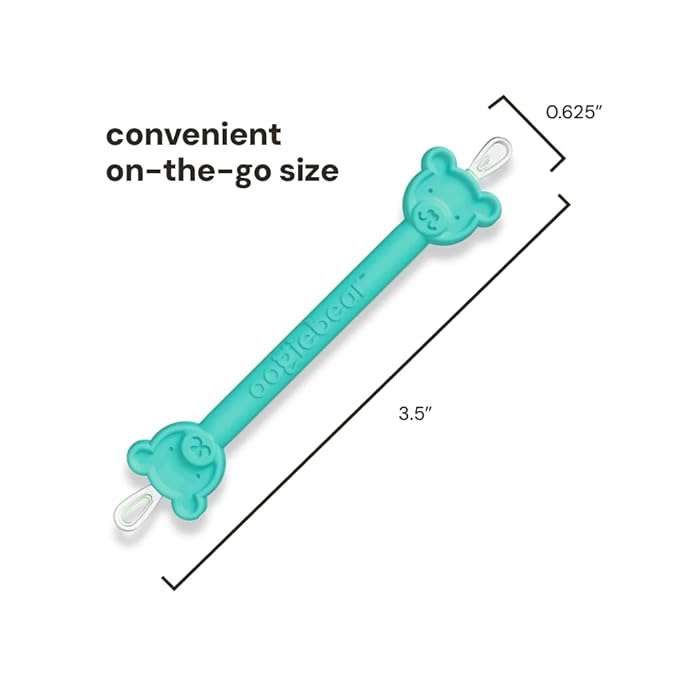 oogiebear: Baby Nose Cleaner & Ear Wax Removal Tool - Safe Booger & Earwax Removal for Newborns, Infants, Toddlers - Dual-Ended - Essential Baby Stuff, Diaper Bag Must-Have, Orange & Seafoam with case