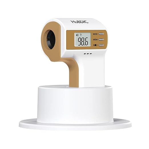 Medical Grade Infrared Non-Contact Forehead Thermometer, Digital Infrared Thermometer for Adults and Kids, Touchless Baby Thermometer, LCD Display and Memory Function (Gold)